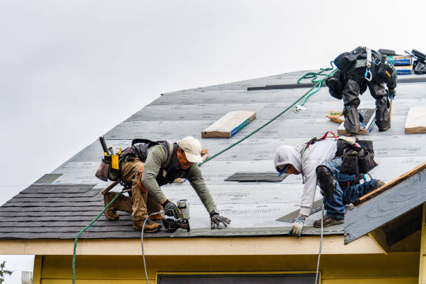 Professional Roofing technician working in Riverton, IL